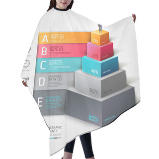 Personality  3d Staircase Diagram Hair Cutting Cape