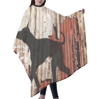 Personality  Black Dog Hair Cutting Cape