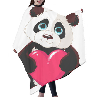 Personality  Cute Panda With Heart Hair Cutting Cape