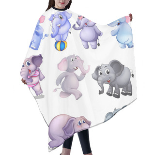 Personality  A Group Of Elephants Hair Cutting Cape