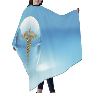 Personality  Symbol Of Medicine. Abstract Background Hair Cutting Cape