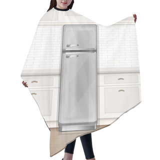 Personality  Clipping Path Of Freezer On Kitchen Hair Cutting Cape
