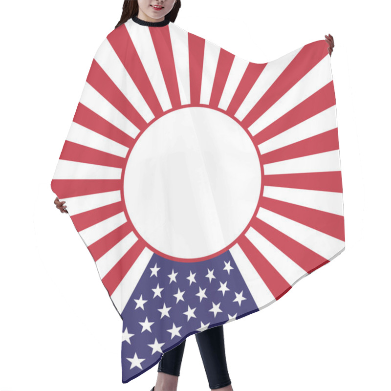Personality  Background For The Holiday On July 4 Independence Day. Hair Cutting Cape
