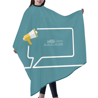 Personality  Loudspeaker With Bubbles Speech Hair Cutting Cape