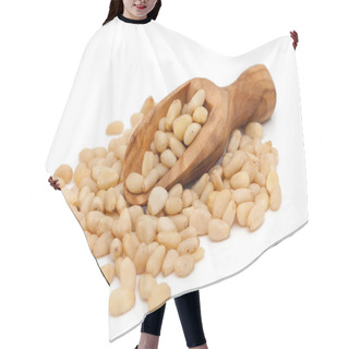 Personality  Pine Nuts In A Wooden Scoop Hair Cutting Cape