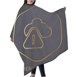 Personality  Access Denied Golden Line Premium Logo Or Icon Hair Cutting Cape
