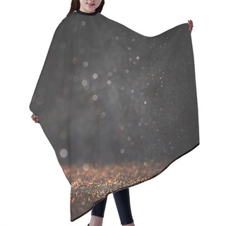Personality  Dark Glitter Vintage Lights Background. Light Gold And Black. Defocused. Hair Cutting Cape