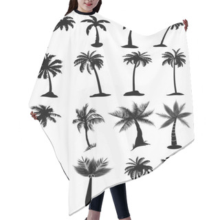 Personality  Palm Trees Icons Set Hair Cutting Cape
