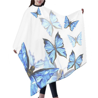 Personality  Watercolor Butterflies On A White Background, Greeting Card Hair Cutting Cape