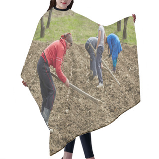 Personality  Family Of Peasants Cultivating Potatoes Hair Cutting Cape