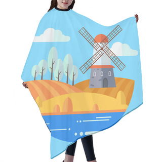 Personality  Concept Of Farm Landscape Hair Cutting Cape