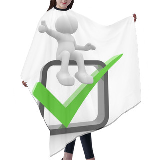 Personality  Person With Check Mark In Box Hair Cutting Cape
