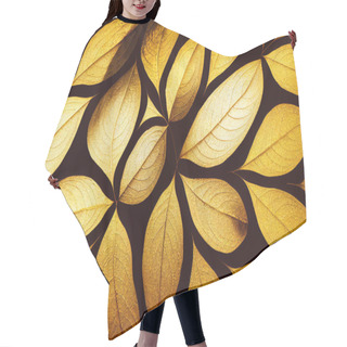 Personality  Golden Leaves Fractal  Intricate Detail  Abstract Rococo Floral Background Hair Cutting Cape