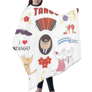 Personality  Argentine Tango Poster Hair Cutting Cape