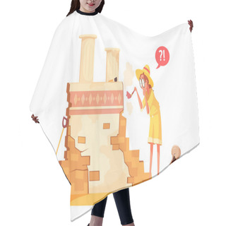Personality  Ancient Architecture Archaeological Works Illustration Hair Cutting Cape
