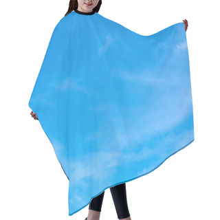 Personality  Blue Sky Background With Tiny Clouds Hair Cutting Cape