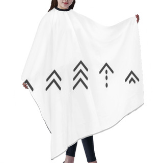 Personality  Swipe Up Icon Vector Button. Scroll Arrow Pointing Up. Drag To Read Learn More. Isolated White Background. Internet Graphic Concept. Modern Shape Line. Hair Cutting Cape
