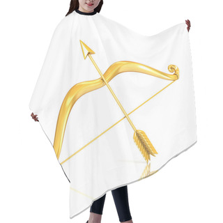 Personality  Golden Bow And Arrow Hair Cutting Cape