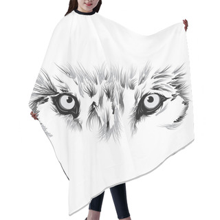 Personality  Beautiful Wolf Face Hair Cutting Cape