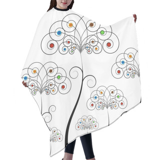 Personality  Absract Swirl Flower Field Hair Cutting Cape