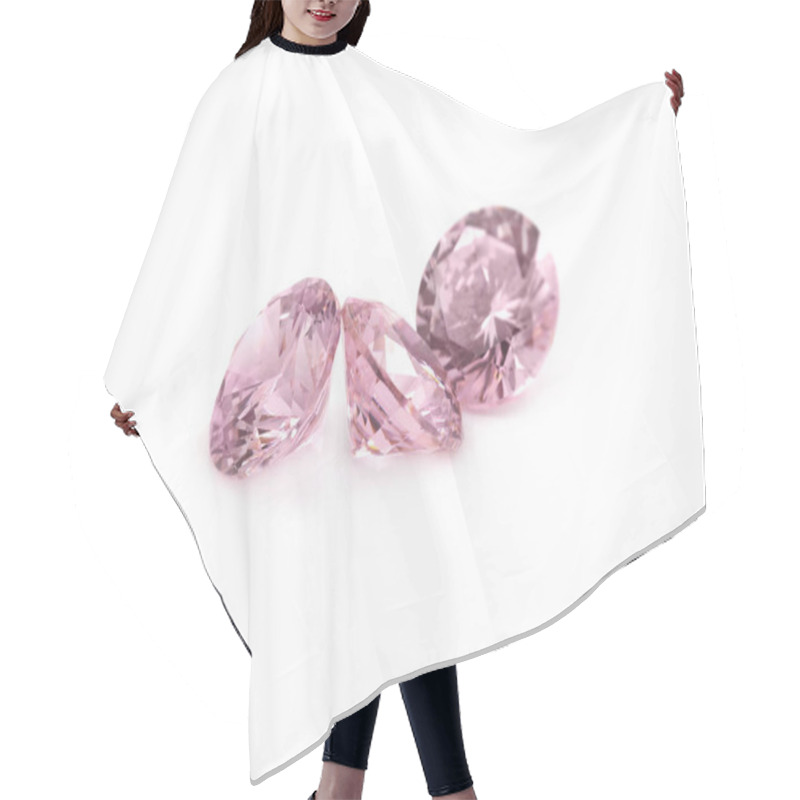 Personality  Pink Morganite On A White Background Hair Cutting Cape