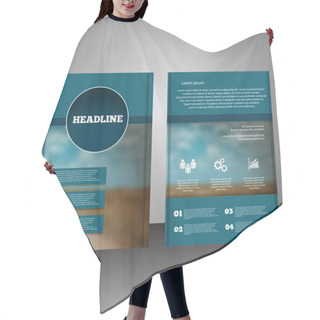 Personality  Business Brochure Flyer Design Layout Template In A4 Size With B Hair Cutting Cape