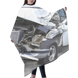 Personality  Wrecked Car Or Vehicle On Road And Street Dangerous Accident Smashed Up Hair Cutting Cape
