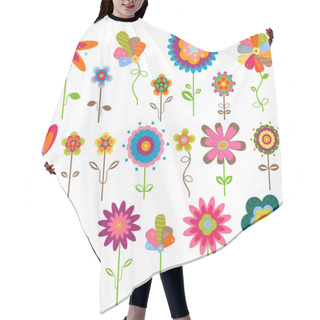 Personality  Retro Flowers Hair Cutting Cape