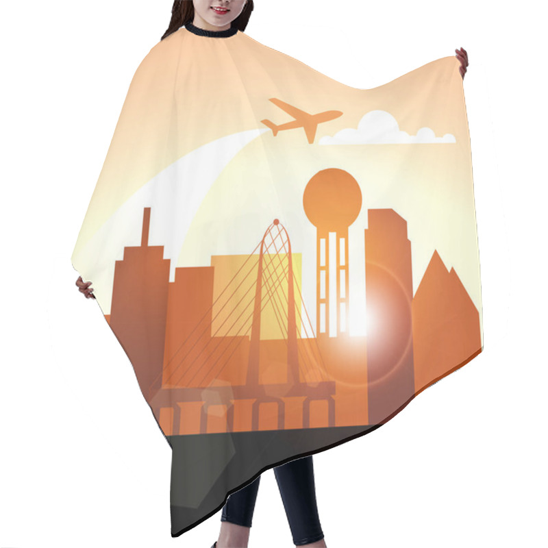 Personality  Dallas USA detailed silhouette hair cutting cape