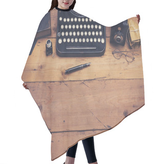 Personality  Vintage Office Desk Hero Header Hair Cutting Cape