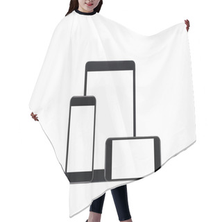 Personality  Tablet Computer And Smartphones With Blank Screens Hair Cutting Cape