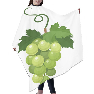 Personality  Bunch Of Green Grapes. Vector Illustration. Hair Cutting Cape