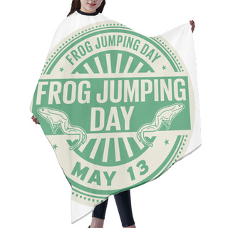 Personality  Frog Jumping Day Stamp Hair Cutting Cape