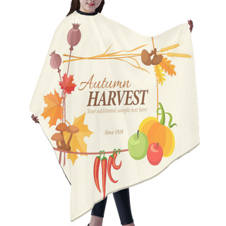 Personality  Autumn Harvest Frame For Thanksgiving Day Hair Cutting Cape