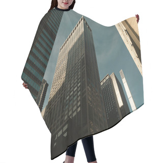 Personality  Low Angle View Of Modern Skyscrapers In Manhattan District Of New York City Hair Cutting Cape