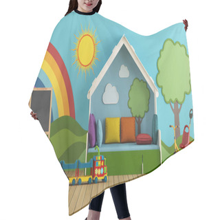 Personality  Colorful Playroom Hair Cutting Cape