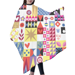 Personality  Hearts, Stars And Flowers Pattern Hair Cutting Cape