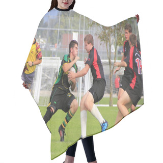 Personality  Canadian Boys Rugby Match Hair Cutting Cape