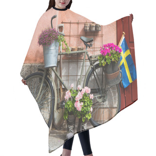 Personality  Flower Decorated Military Bike In Defense Area Stockholm Hair Cutting Cape