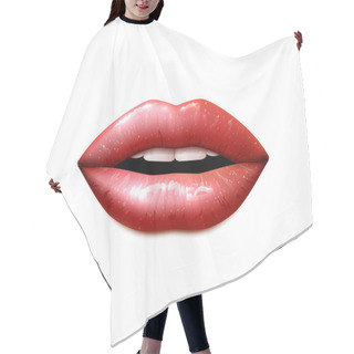 Personality  Realistic Female Lips Hair Cutting Cape
