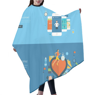 Personality  Icons Of Healthy Lifestyle, Fitness Hair Cutting Cape