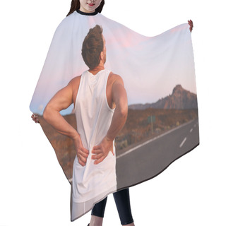 Personality  Back Pain - Athletic Running Man With Injury Hair Cutting Cape