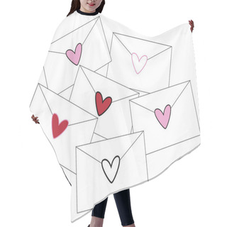 Personality  Happy Valentines Love Letters Hair Cutting Cape