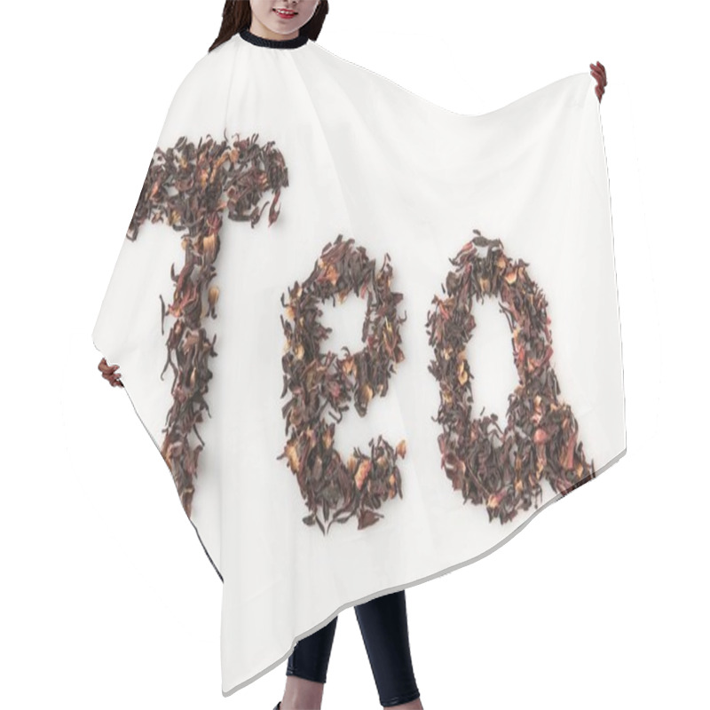 Personality  tea lettering hair cutting cape
