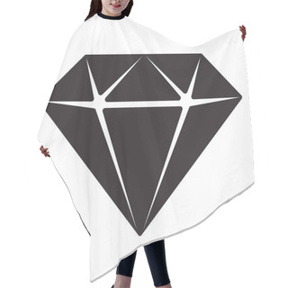 Personality  Diamond Vector Gem Icon Logo Illustration Jewelry Hair Cutting Cape