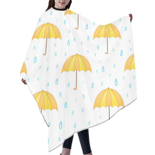 Personality  Umbrella And Rain Seamless Pattern Hair Cutting Cape