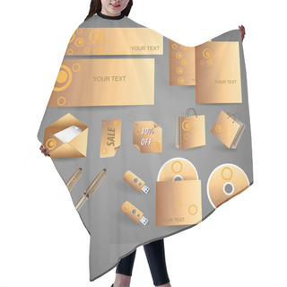 Personality  Selected Corporate Templates. Vector Illustration. Hair Cutting Cape