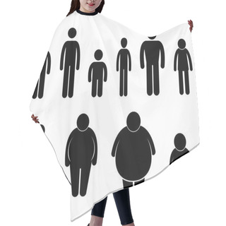 Personality  Man Body Figure Size Icon Symbol Sign Pictogram Hair Cutting Cape