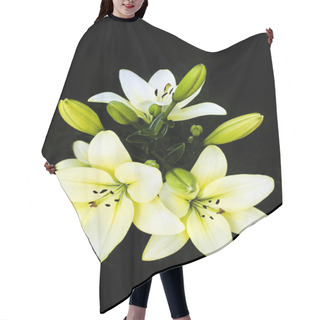 Personality  Bouquet Of Lilies. Hair Cutting Cape