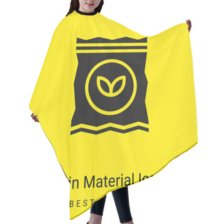 Personality  Bag Minimal Bright Yellow Material Icon Hair Cutting Cape